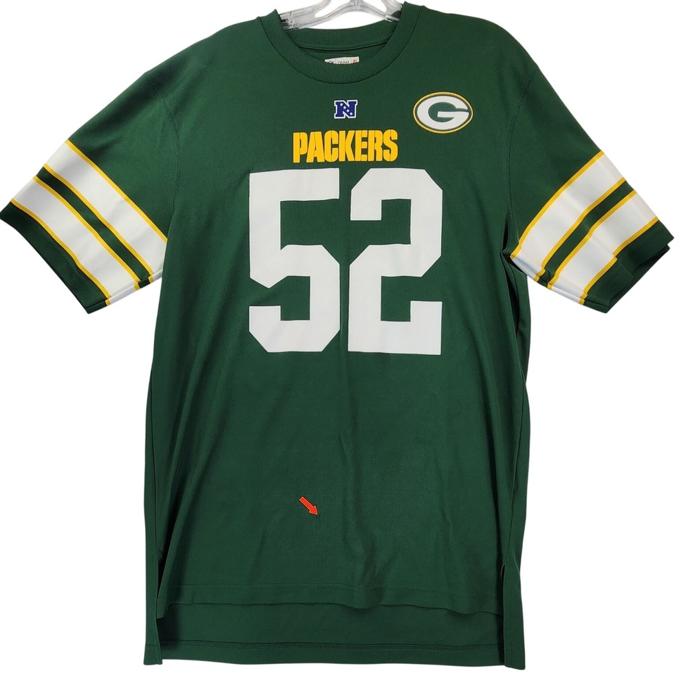 NFL Team Apparel Large Green Clay Matthews 52 Packers Jersey Shirt Football Fan - Picture 5 of 8